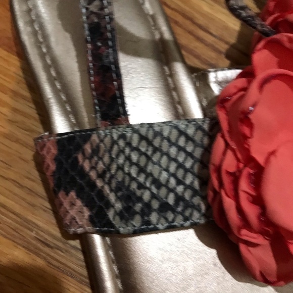 🏵BCBG Floral Snakeskin Sandals - Picture 2 of 8